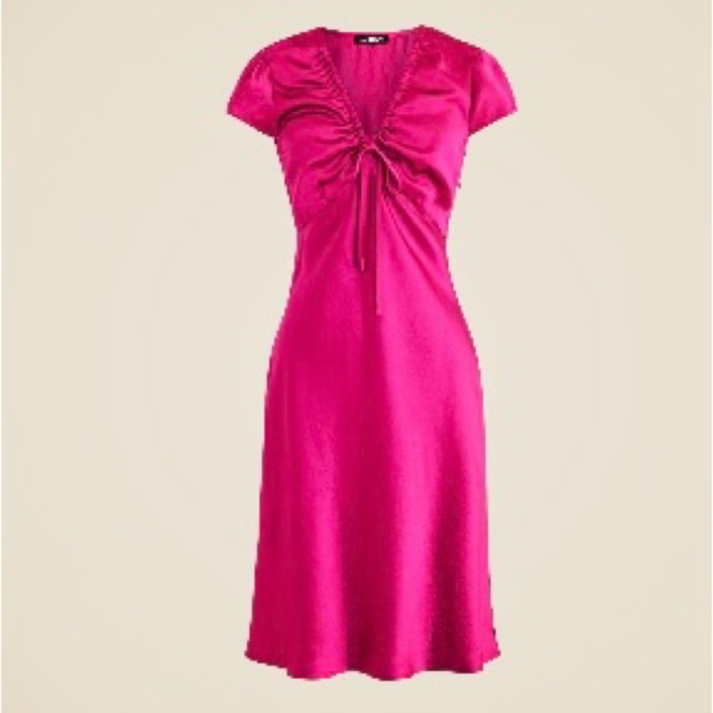 Pink Satin J Crew brand Dress size 8